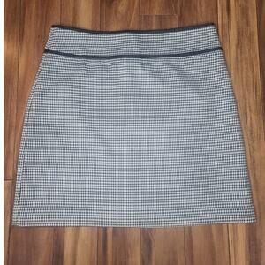 Ann Taylor Loft black white houndstooth skirt - 4